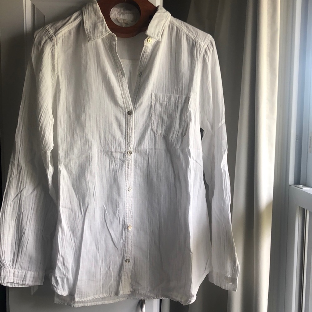 Eileen Fisher Cotton Gauze Button Down